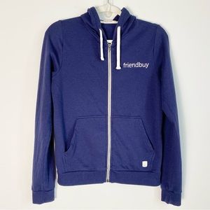 Marine Layer Afternoon Full Zip Hoodie Sweatshirt Navy Blue Friendbuy XS X-small